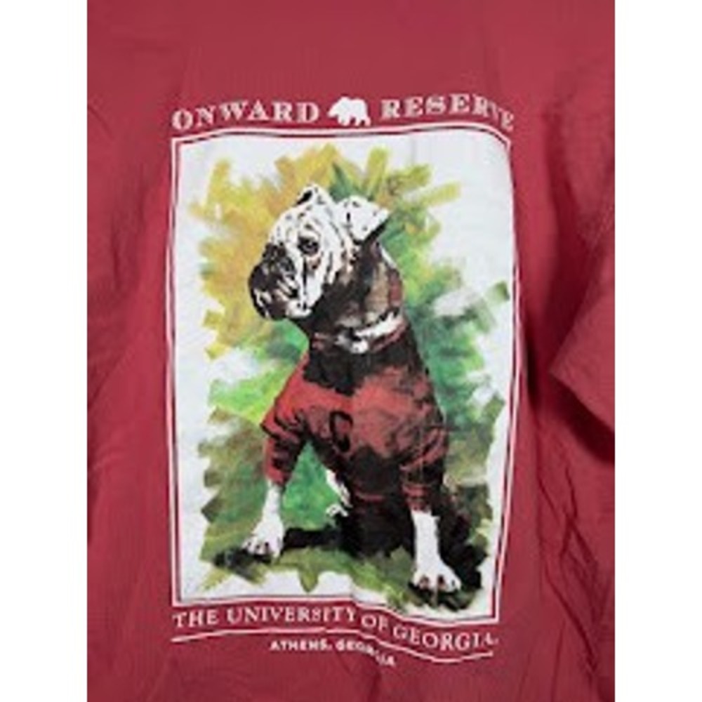 Onward Reserve University of Georgia Bulldogs UGA Pocket T-Shirt Mens Small Red